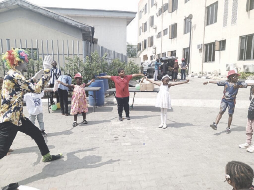 Children participating in one of the games