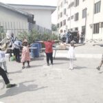 Children participating in one of the games
