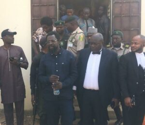 Farotimi coming out of court after the ruling