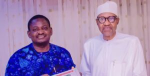 Femi Adesina and Muhammadu Buhari