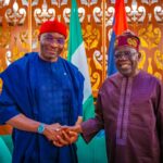 Benjamin Kalu (L), Bola Tinubu (R)