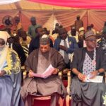 Kaduna Governor Uba Sani (middle) at the groundbreaking ceremony of the construction of Mallam Abdulkarim Juma’at Mosque, Zaria