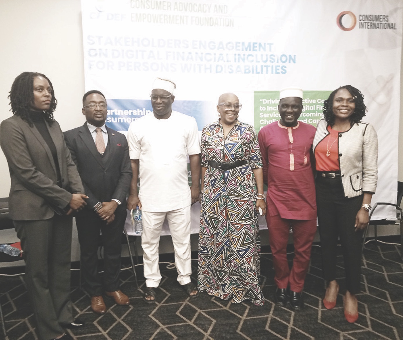 L-R- Bunmi Adebiyi, Chinonso Umeh, Lukeman Salami, Chiso Ndukwe-Okafor, Adeola Aina and Lovelyn Okafor at the event in Lagos
