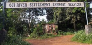 Entrance to the Oji River Leprosy Settlement, Enugu State