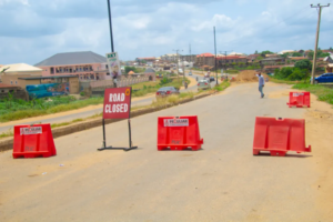 Closed road
