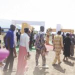 Mourners paying last respects to couple