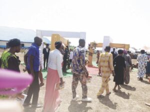 Mourners paying last respects to couple