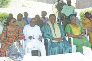 Mrs Olamitoye, her husband, Dr. Abib Olamitoye, Rev. Tioluwani- Lesekese and others at the event