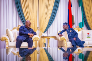 Tinubu receives Mahama in Abuja