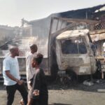 Fire destroys 16 rooms, 7 shops in Ilorin after lorry collides with high-tension wire
