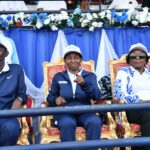  The Representative of the Executive Governor of Rivers State/Deputy Governor of Rivers State, Prof Ngozi Odu (R), the Director Overseeing the Office of Permanent Secretary Service Welfare Office, Dr Comfort Adeosun (M) and the President of FEPSGA (L) at the Opening Ceremony of the 43rd Edition of FEPSGA, in Port-Harcourt