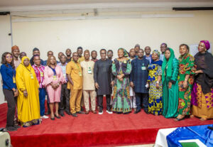 DG/CEO NiMet, Prof. Charles Anosike (front row middle) and participants at the stakeholders workshop organized by the agency in Abuja on Tuesday, December 17, 2024 to discuss the socio-economic impact of NiMet’s 2025 seasonal climate prediction which will be publicly unveiled in January 2025.