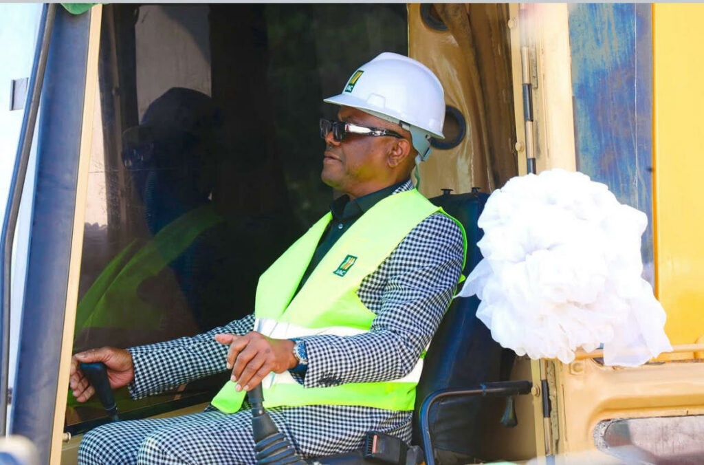 Minister of Federal Capital Territory Nyesom Wike at the official flagoff of the construction of the Kabusa-Takushara Access Road on Tuesday, in Abuja