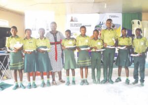 • Some of the students after receiving prizes