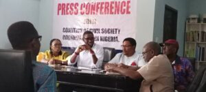 CHRAN addressing a press conference in Uyo on Thursday