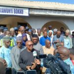 Peter  Obi speaking to the media