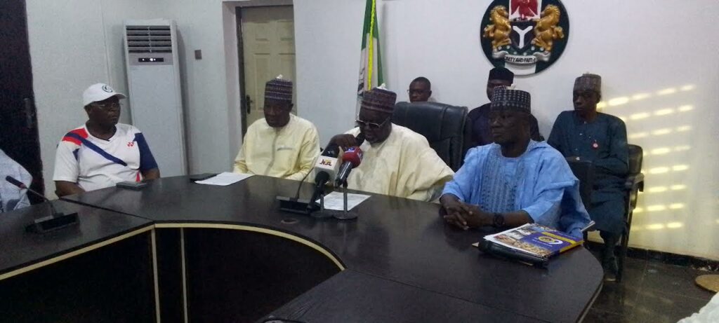 L-R: Kebbi State Commissioner for Information and Cultures, Alhaji Ahmed Yakubu Birnin Kebbi, Deputy Governor of Kebbi State, Senator Umar Abubakar Tafida, who is the Chairman of the Committee on the Festival and Special Adviser to Kebbi State Governor on Civil Service Matter,Alhaji Safiyyanu Garba Bena