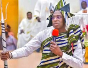 Alia-adorned-in-Tiv-traditional-attire-during-the-thanksgiving-mass-of-his-appointee-at-St-Winifreds-Parish-Ihugh-his-hometown