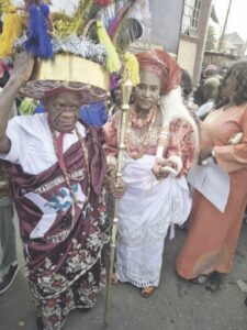 Ekpe and wife after their installation