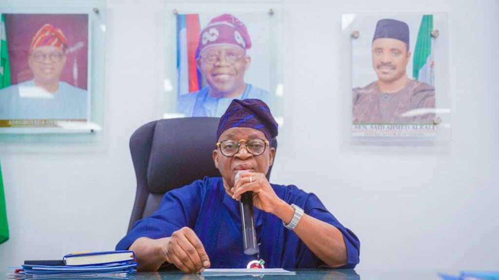 Minister of Marine and Blue Economy Adegboyega Oyetola