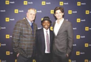 L-R- Carpenter, Ebuh and Ian Brewer at the launch