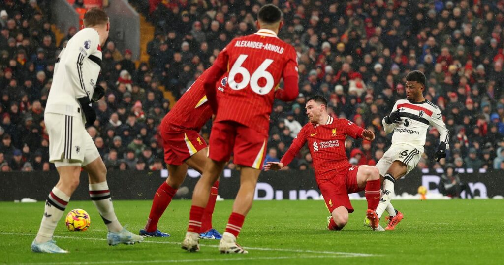 Man Utd draw with Liverpool
