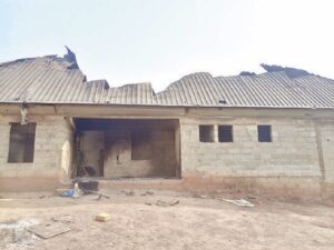 Manin building burnt
