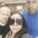 Oboh with Chris and Angela Jorgenson