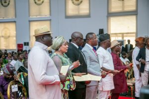 Okpebholo swears-in SUBEB chairman, 6 commissioners, board chairmen in Edo