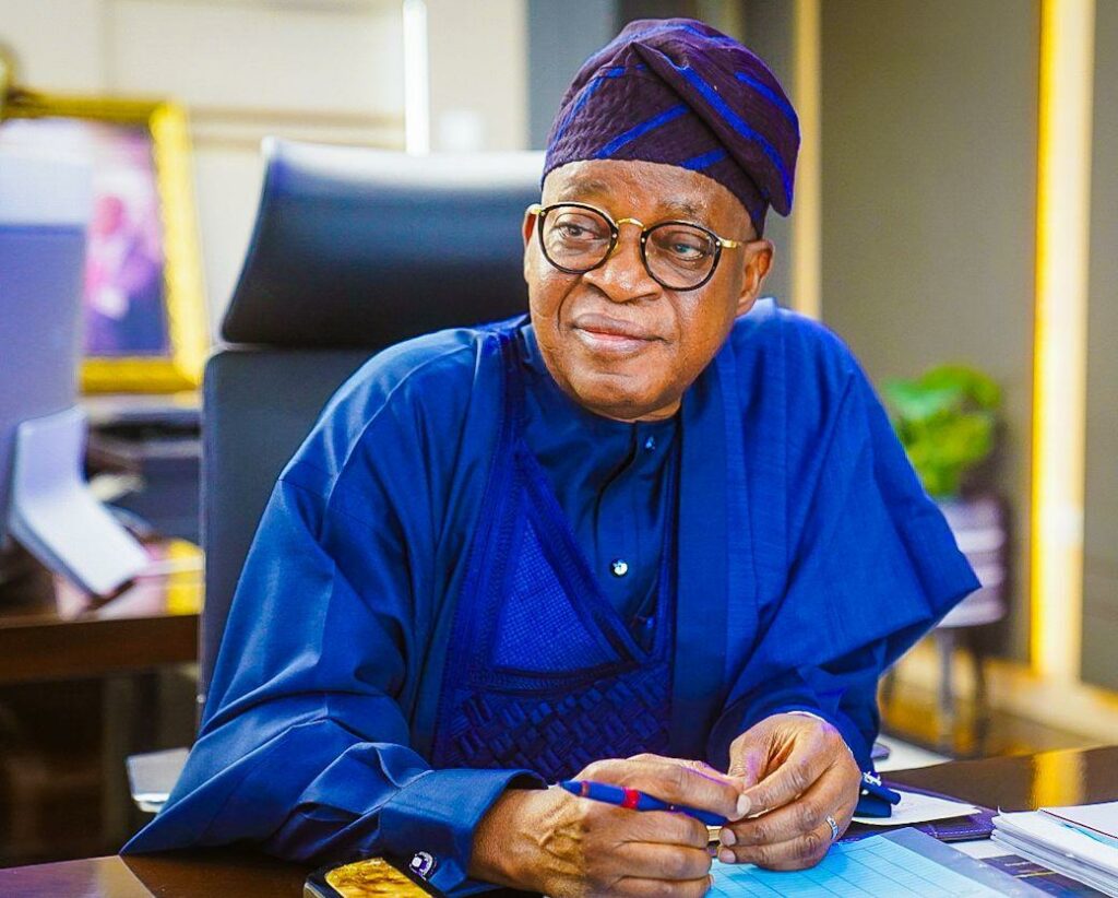 Minister of Marine and Blue Economy Adegboyega Oyetola