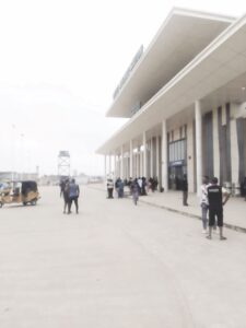 Passengers at Lateef Jakande Terminal, Agbado.