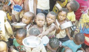 Poor kids with bowls