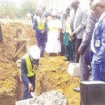 Prof. Tayo, laying foundation of the Bankers’ Hall