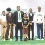 Unachukwu (middle), Dr. Henrietta Onwuegbuzie, and young kid entrepreneurs at the event
