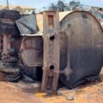 Fallen tanker