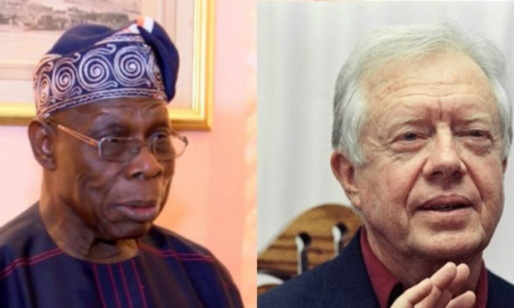 Obasanjo (L), Carter (R)
