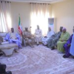 Borno gov Zulum and Cameroon Far North Region governor, Far North region of Cameroon, Midjiyawa Bakari with officials at the Banki bilateral talk