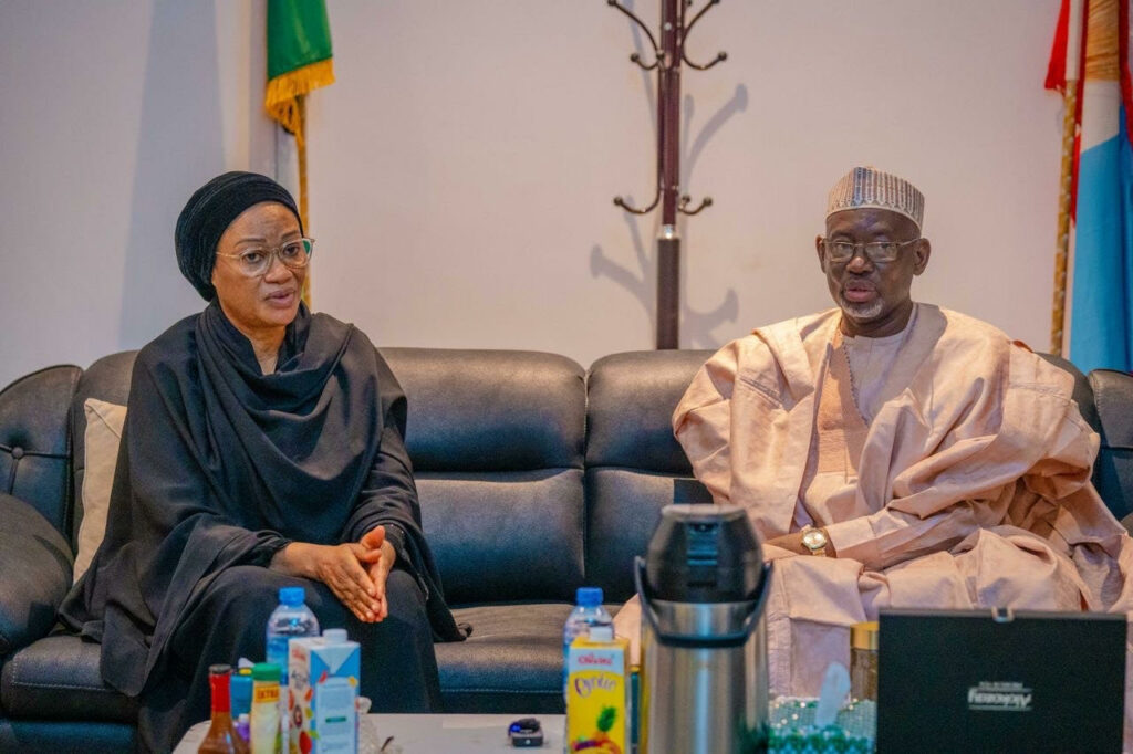 First Lady of Nigeria, Oluremi Tinubu with the Governor of Jigawa State, Umar Namadi during her visit to the family of the Governor over the death of his mother Hajia Maryam Namadi and the unfortunate death of his son, Abdulwahab in a car accident. The visit was on Saturday 11th January 2025