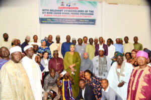 Representative of FCT Minister of State, Maijidda Kuku, FCT Focal Person on Social Investment Programme (SIP), at the interactive session with stakeholders of the FCT Home-Grown School Feeding Programme across the six area councils in the FCT