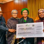 From left. Niger State governor Rt Hon Umaru Mohammed Bago, Wife of the Vice President Hajiya Nana Shittima, first lady, Oluremi Tinubu and the Wife of the Niger State governor, Hajiya Fatima Bago at the government house Minna