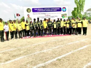 Major General Onubogu opens sports event for troop morale