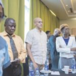 Attendees at the event