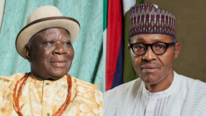 Clark (L), Buhari (R)