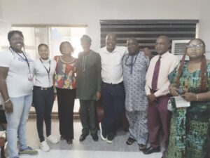 Kolawole Bakare flanked by others at the opening ceremony