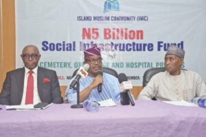 L-R Alhaji Ariyo Olushekun, Alhaji Rafiu Ebiti and Alhaji Tijjani Borodo at the press conference