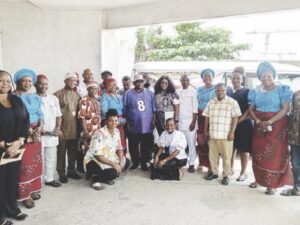 Members of the group with the officials