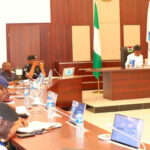 Minister of Federal Capital Territory (FCT), Nyesom Wike during the Security Committee meeting held on Tuesday with Security Chiefs