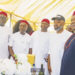 Onuoha (2nd right) flanked by friends