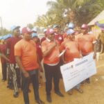 Presentation of cheque by scholarship committee