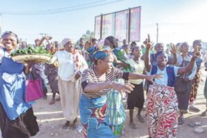Traders welcoming the governor
